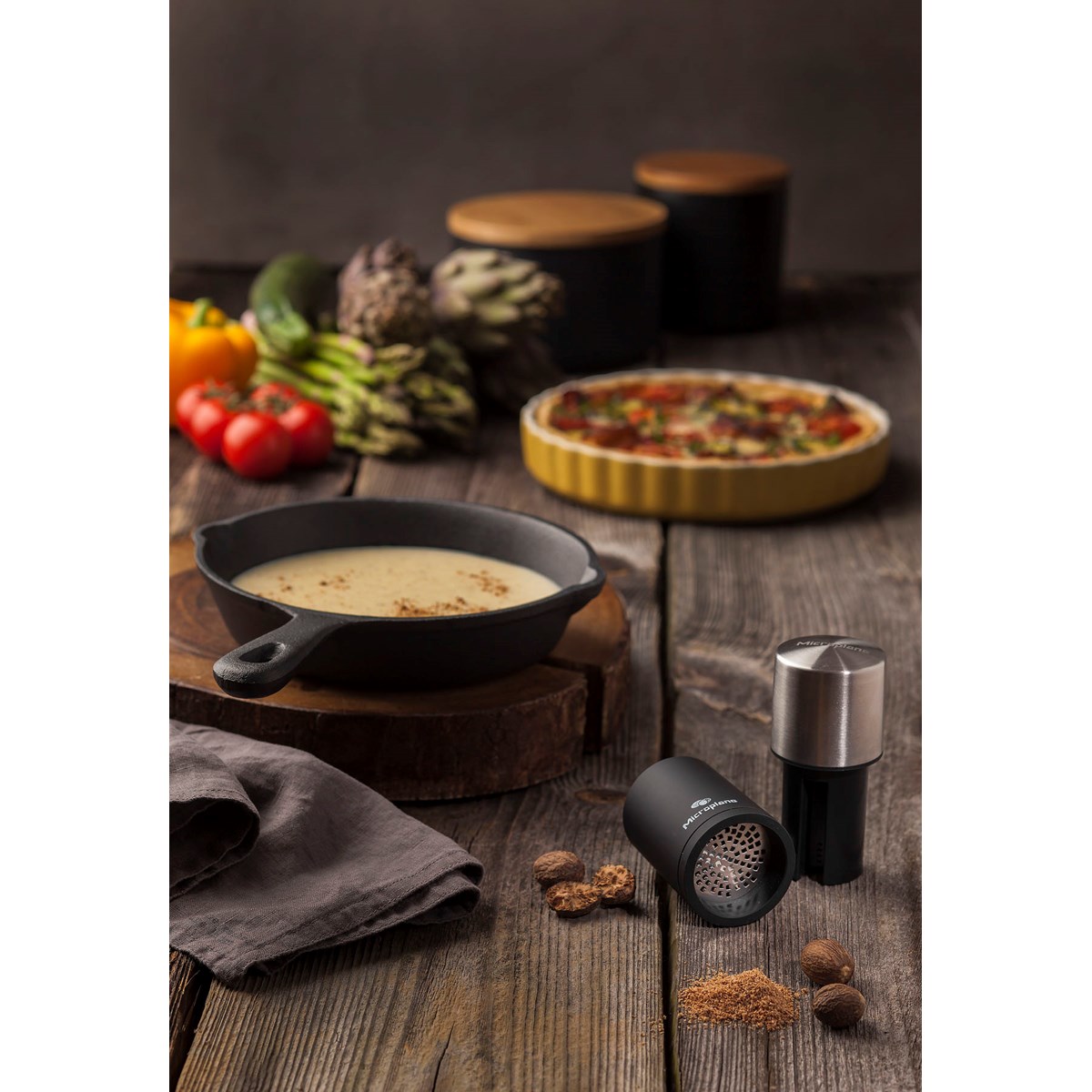 Microplane Muskotkvarn svart/stål