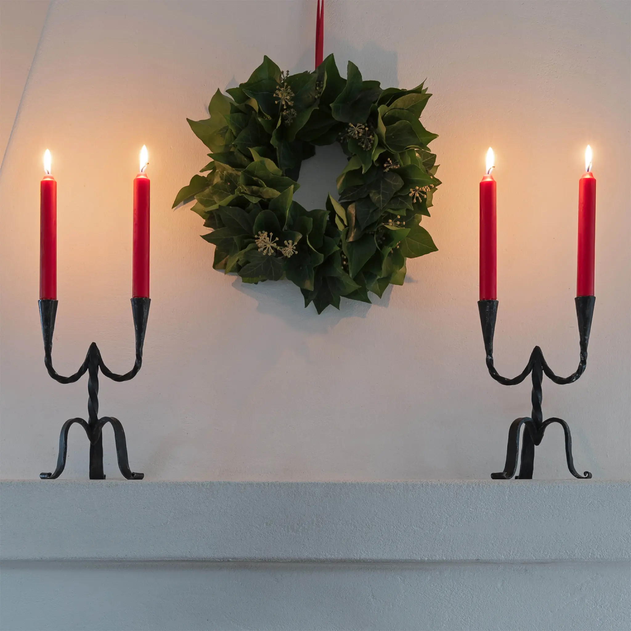 Liljeholmens Kronljus 20 cm 4-pack röd