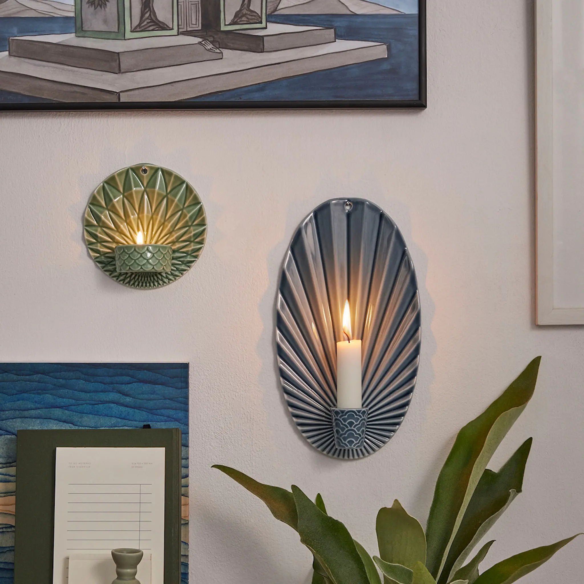 Dottir Pipanella Seinäkynttilänjalka 11,5 cm Vihreä