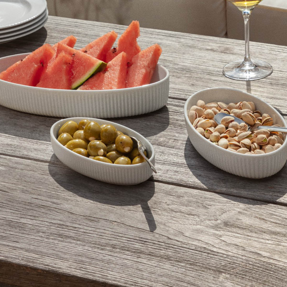 Eva Trio Legio Nova oval skål 26 cm vit