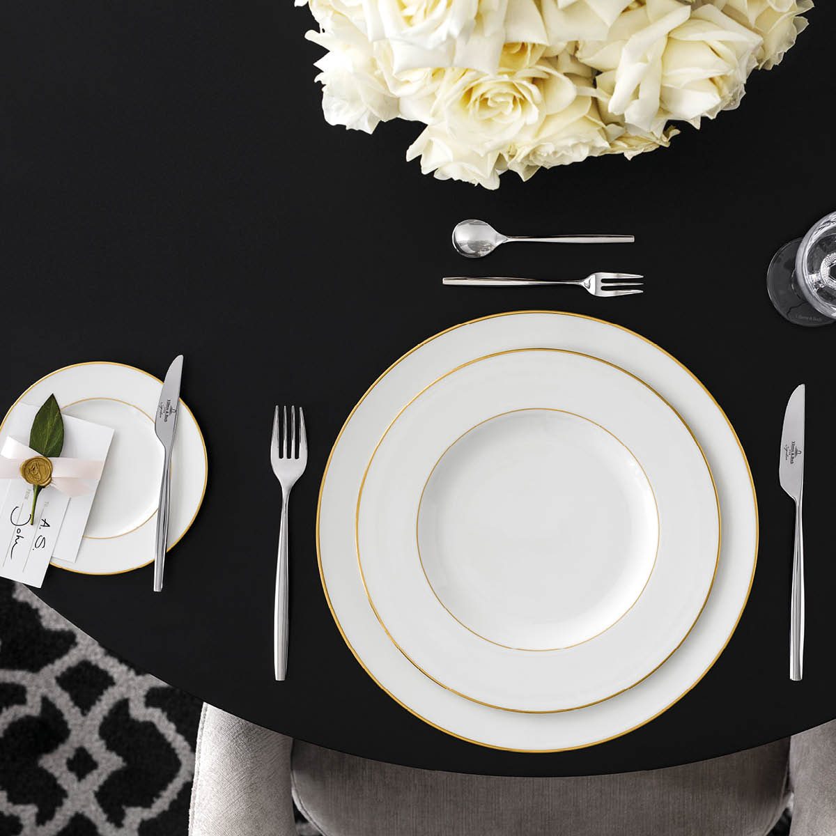 Villeroy & Boch Anmut Gold assiett 16 cm vit/guld