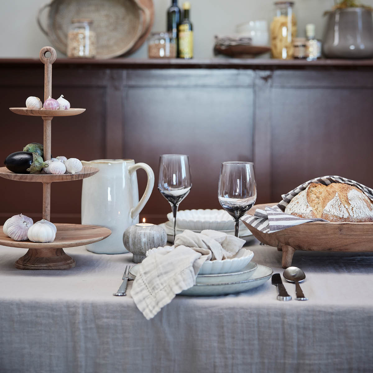 Lene Bjerre Angela Pöytäliina 280x140 cm Hiekka