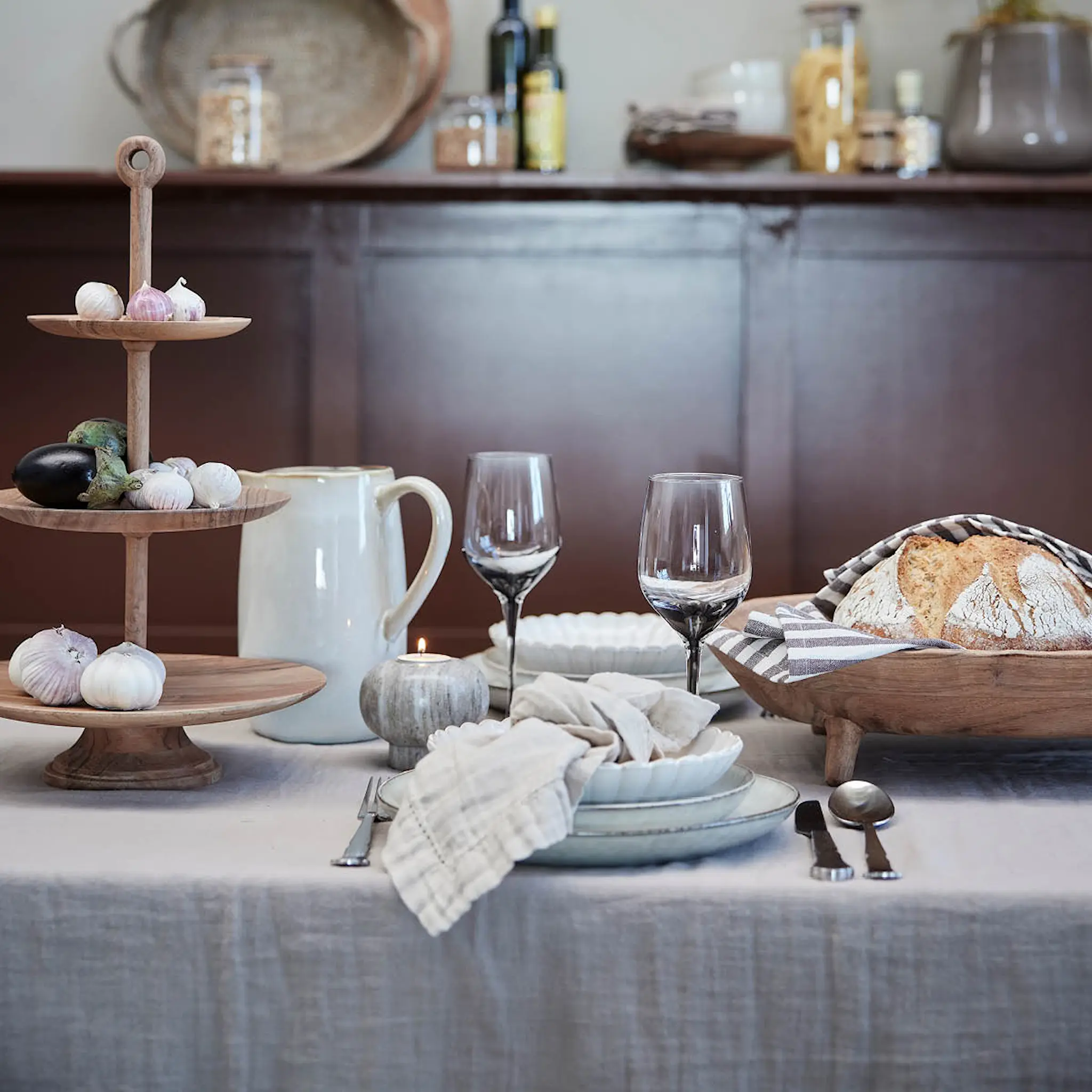 Lene Bjerre Angela duk 280x140 cm sand hover