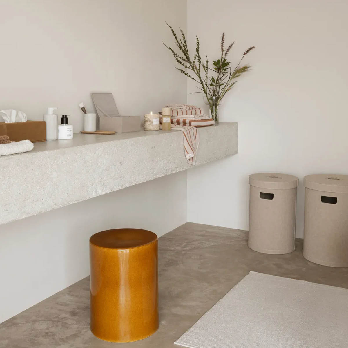 Blomus Arto handduk 100x50 cm beige/orange