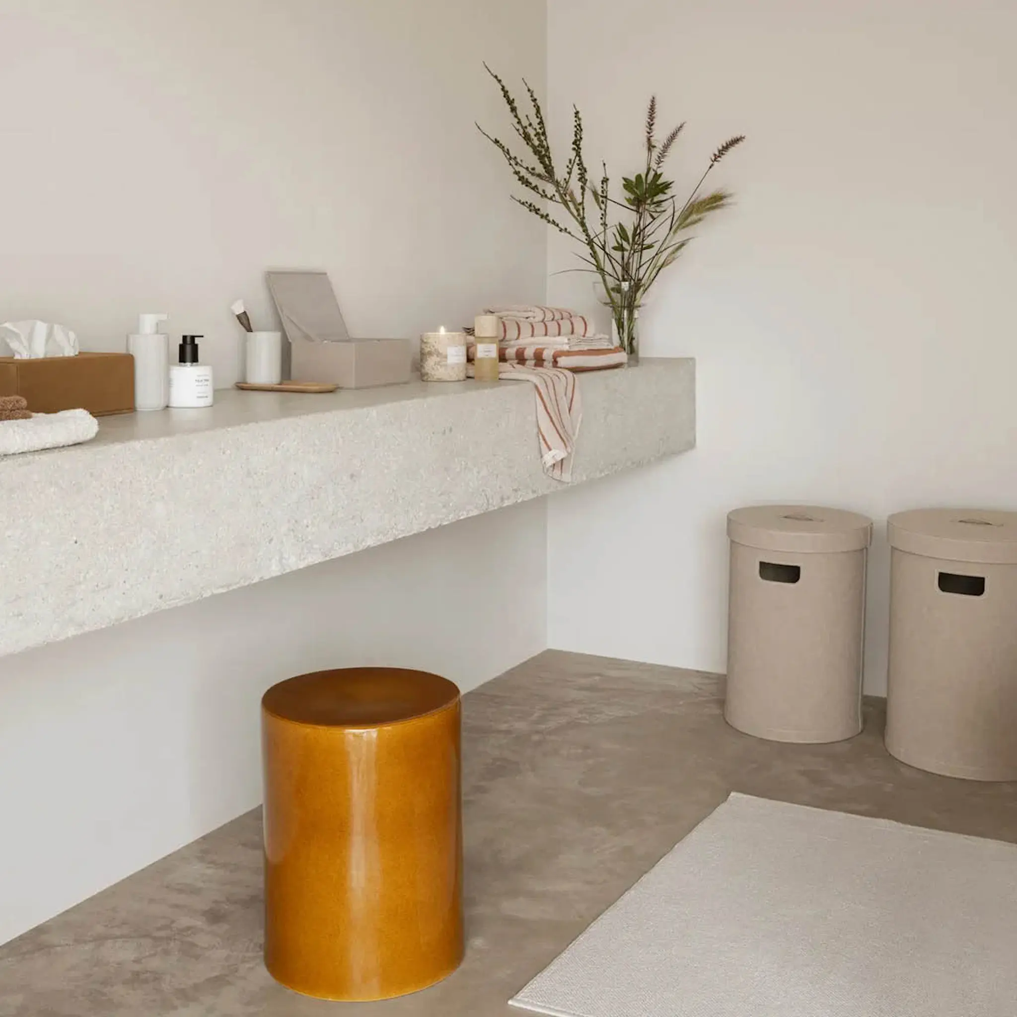 Blomus Arto handduk 100x50 cm beige/orange