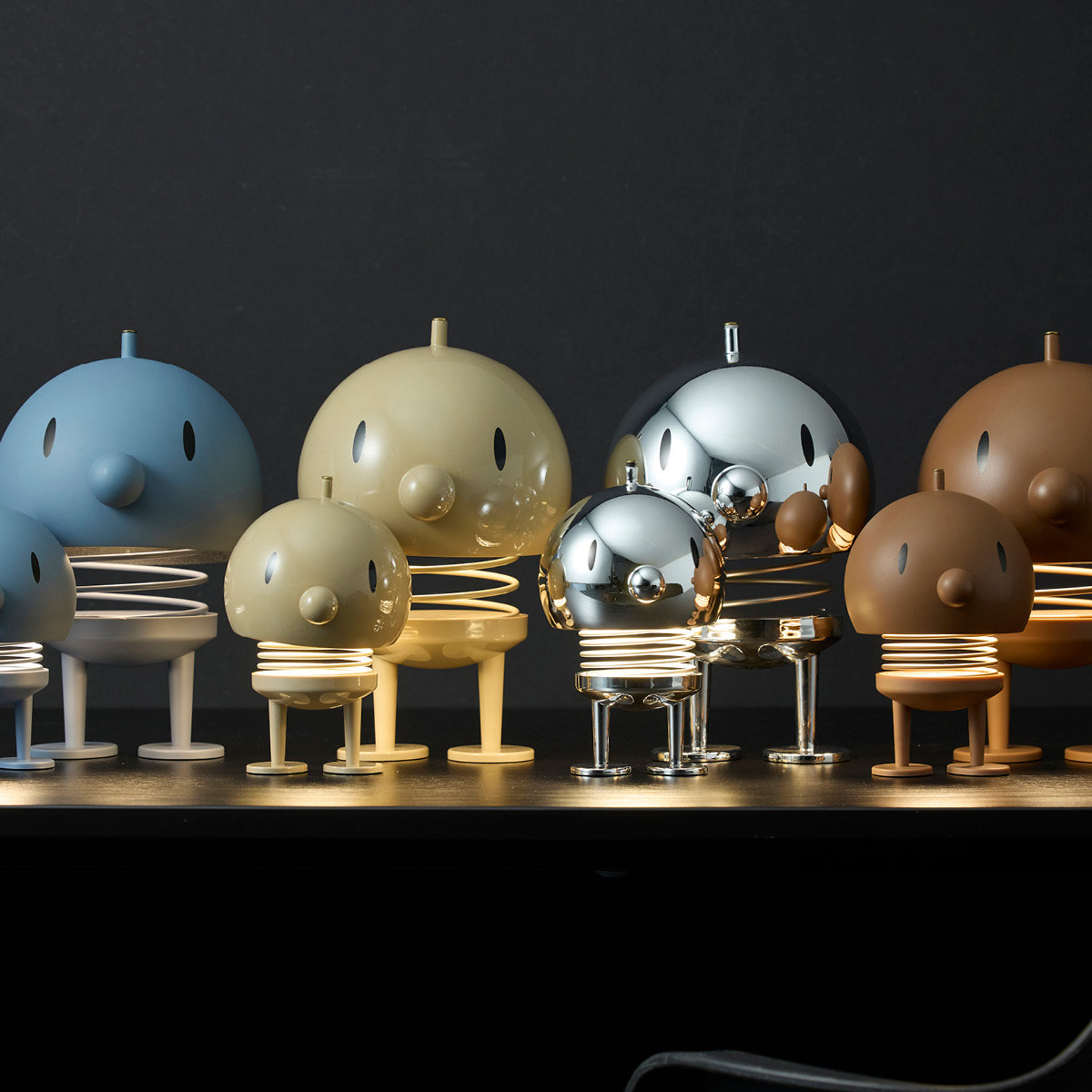 Hoptimisten LED lampe stor 15 cm chrome