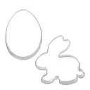 Pepparkaksformar påsk 2-pack grå