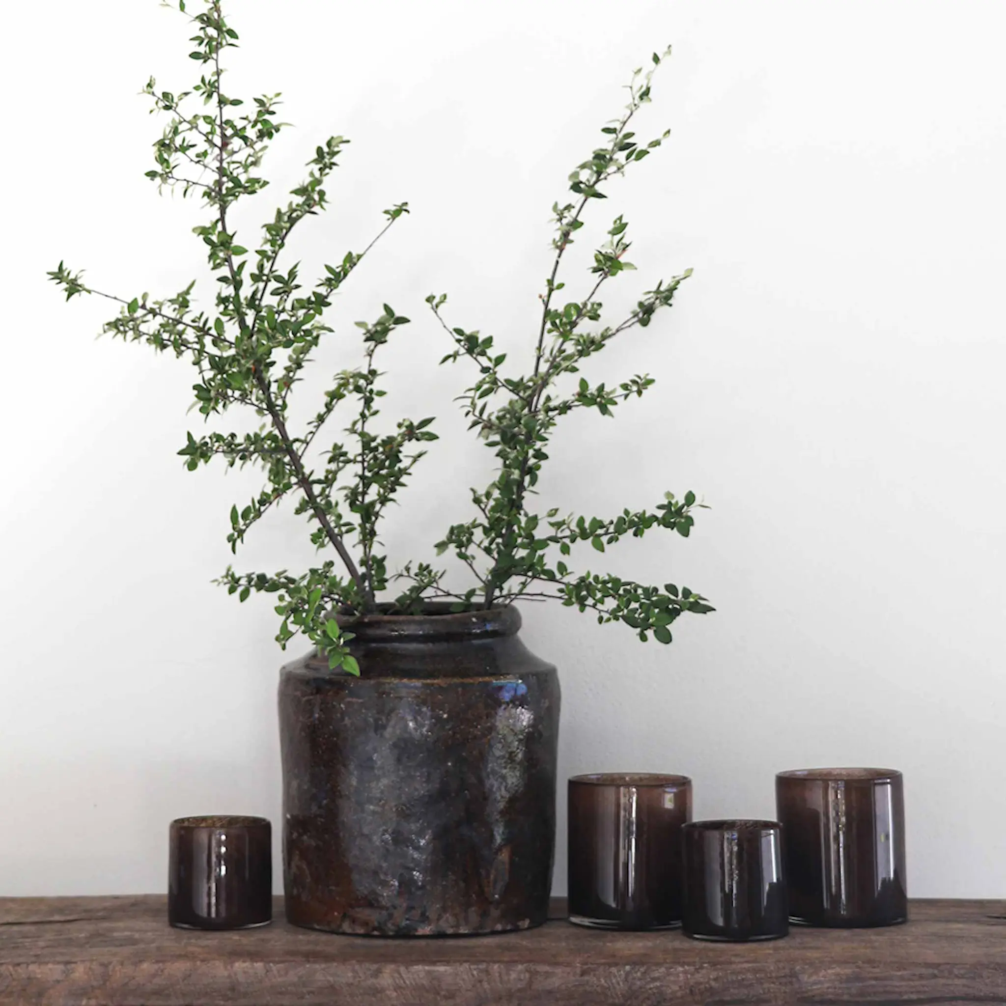 Tell Me More Lyric Kynttilälyhty 8x8 cm Dark Brown