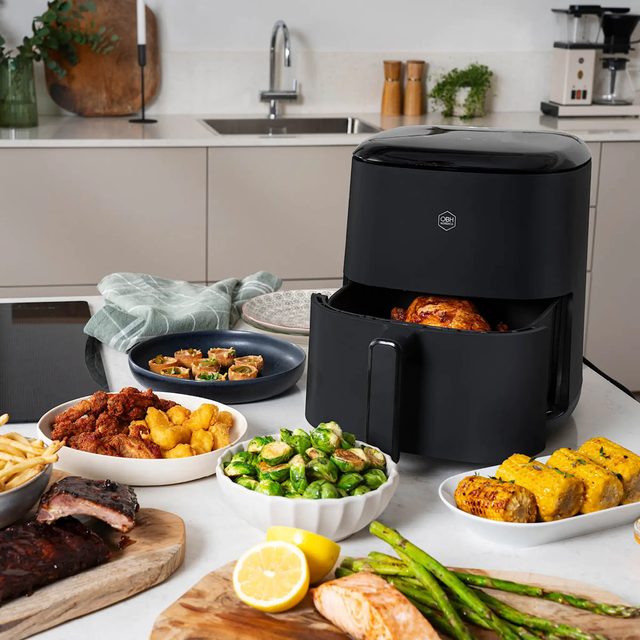 OBH Nordica Easy Fry Max airfryer 5 L svart 1550W