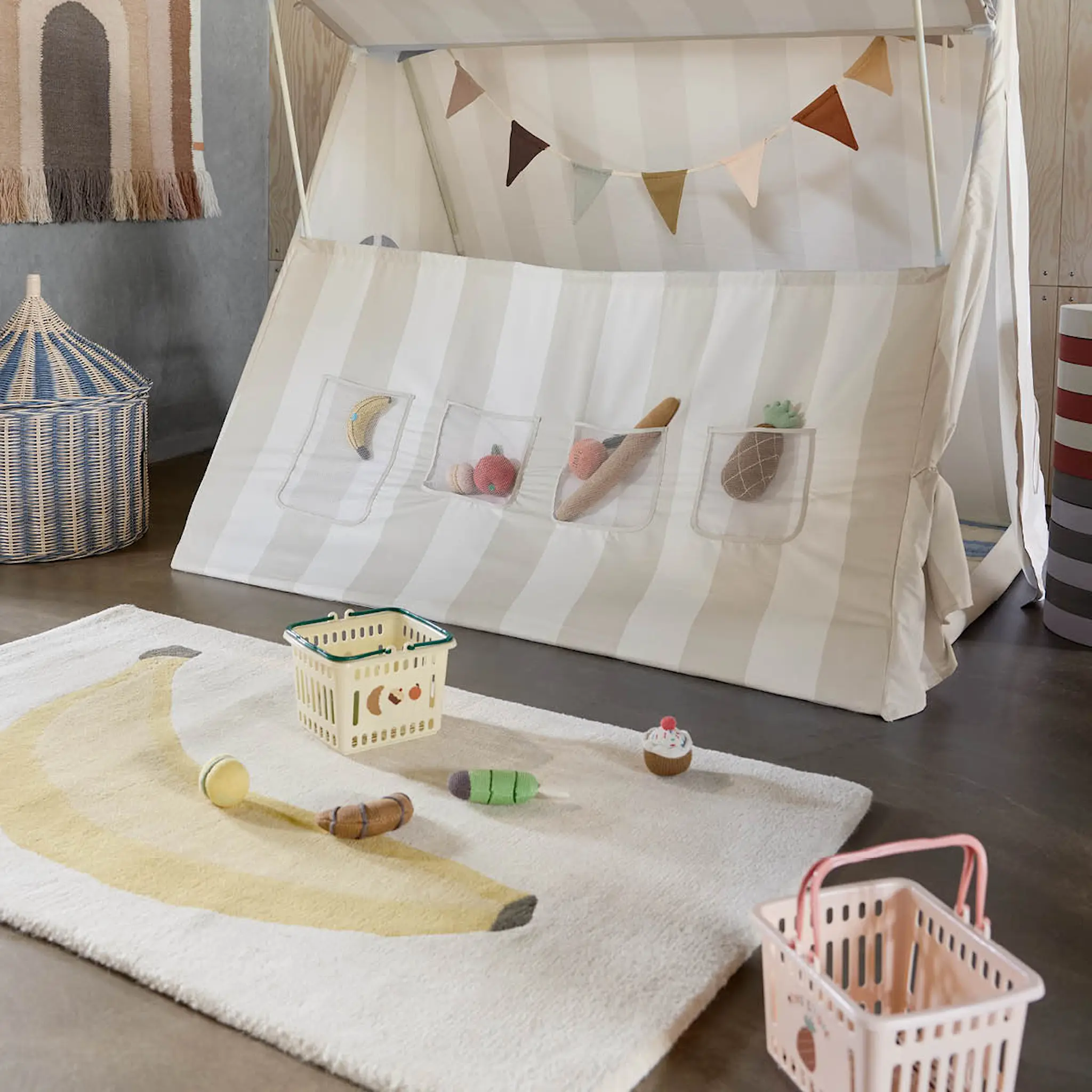 OYOY Yummy minifrukt bomull 5 delar multi