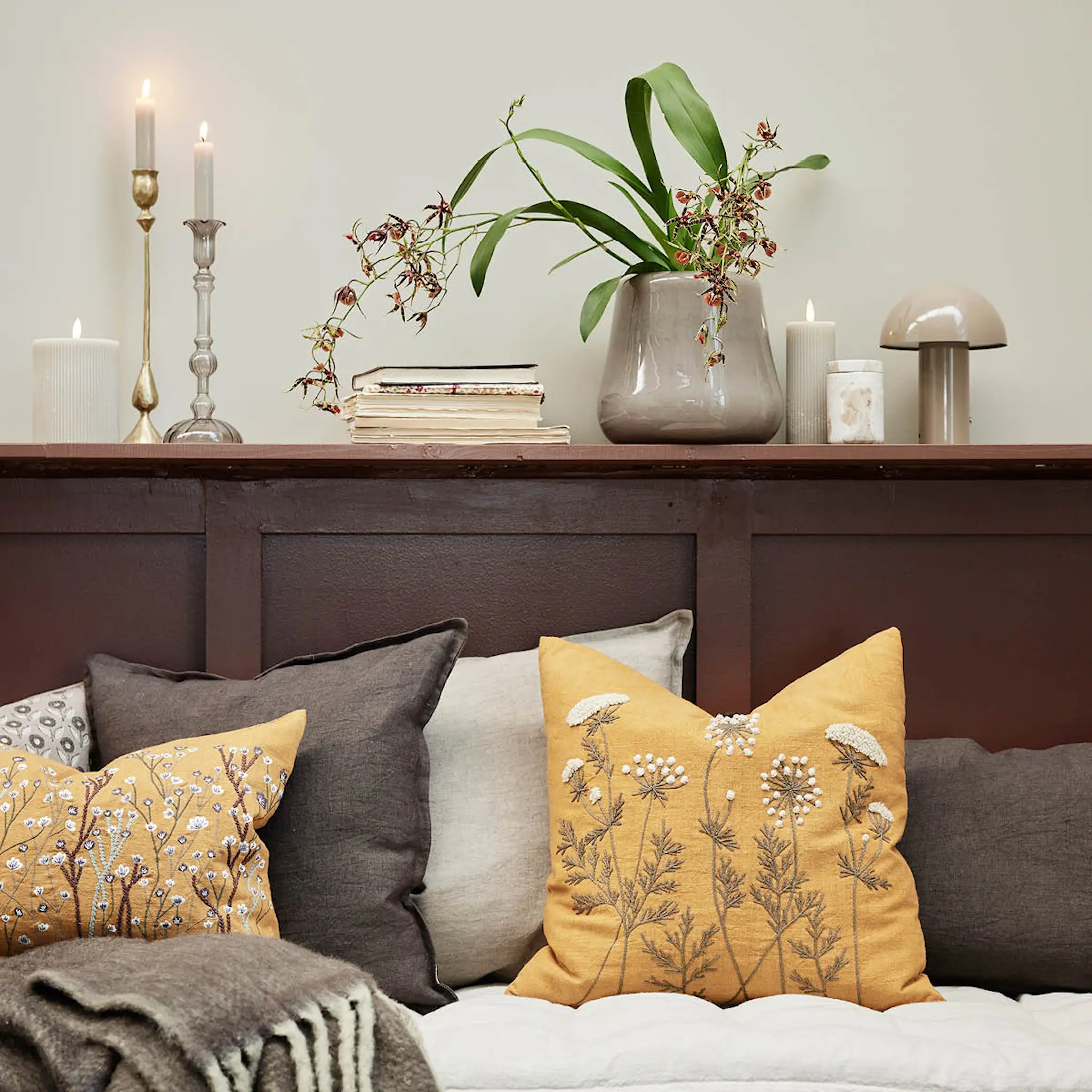 Lene Bjerre Ingrid lysestake 27 cm lys gull