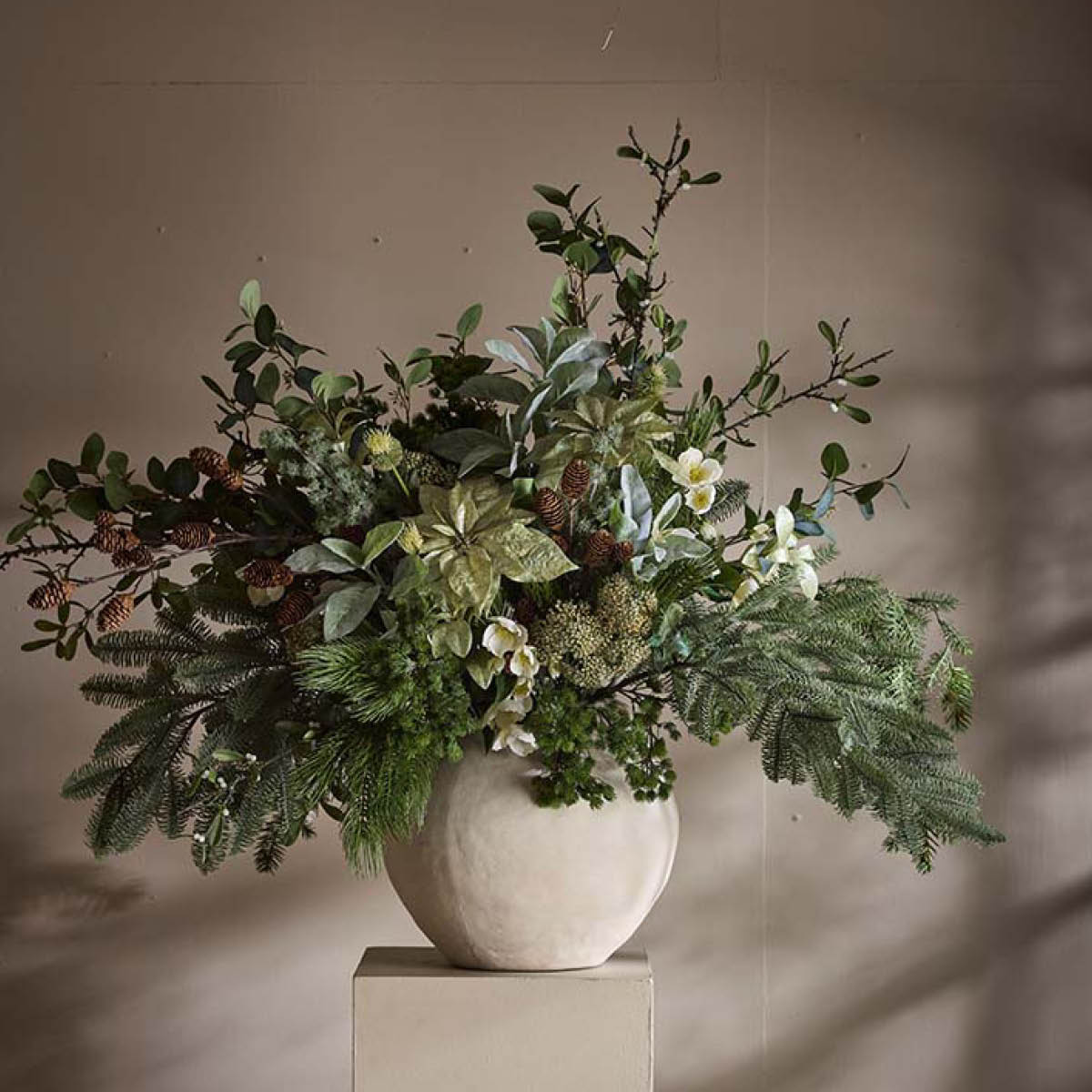 Mr Plant Julerose 57 cm hvit