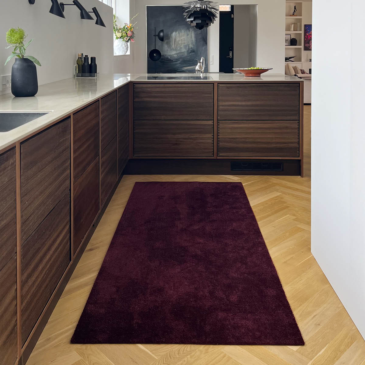 Tica Copenhagen Unicolor golvmatta 200x90 cm bordeaux