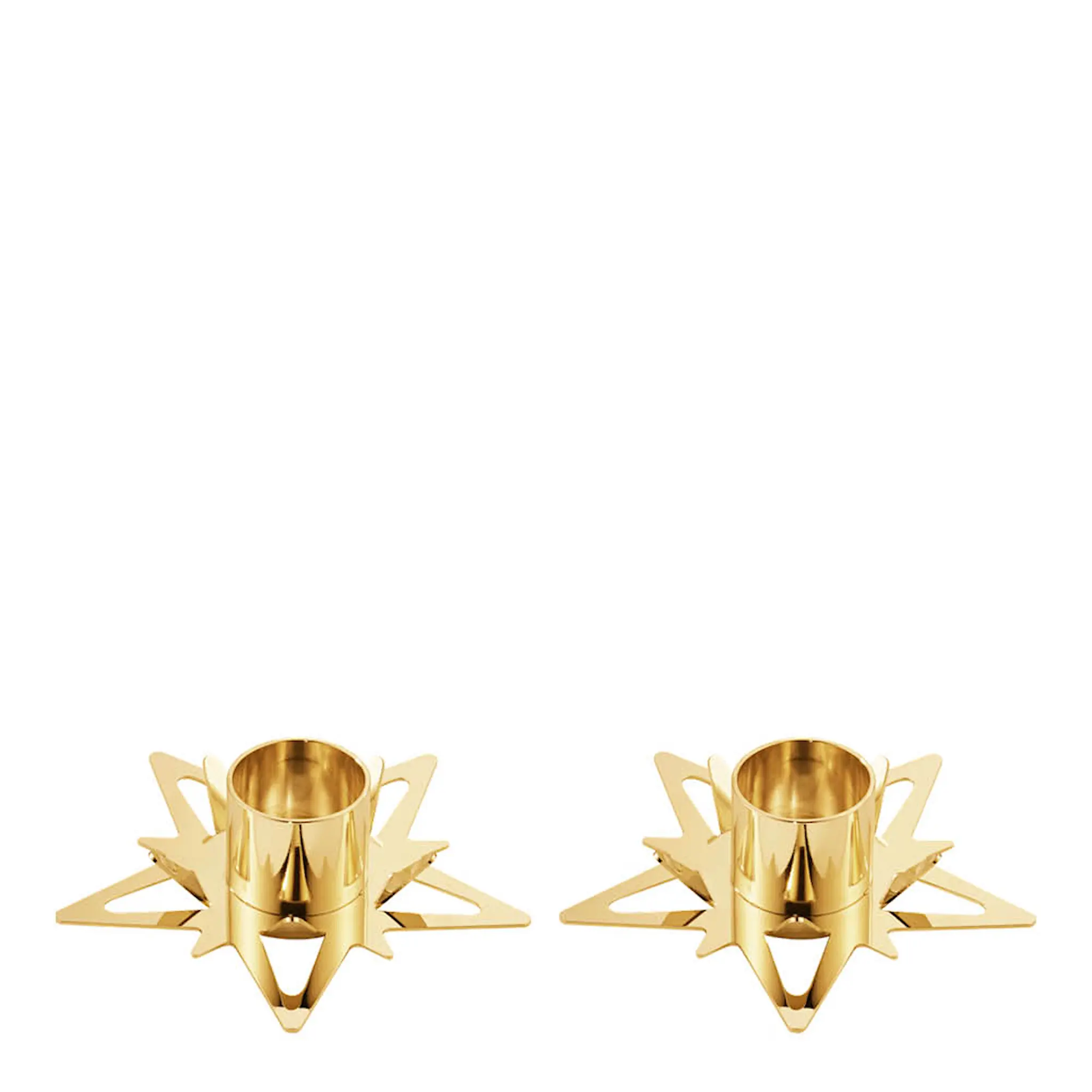Georg Jensen Classic Christmas ljusstake stjärna 2-pack guld