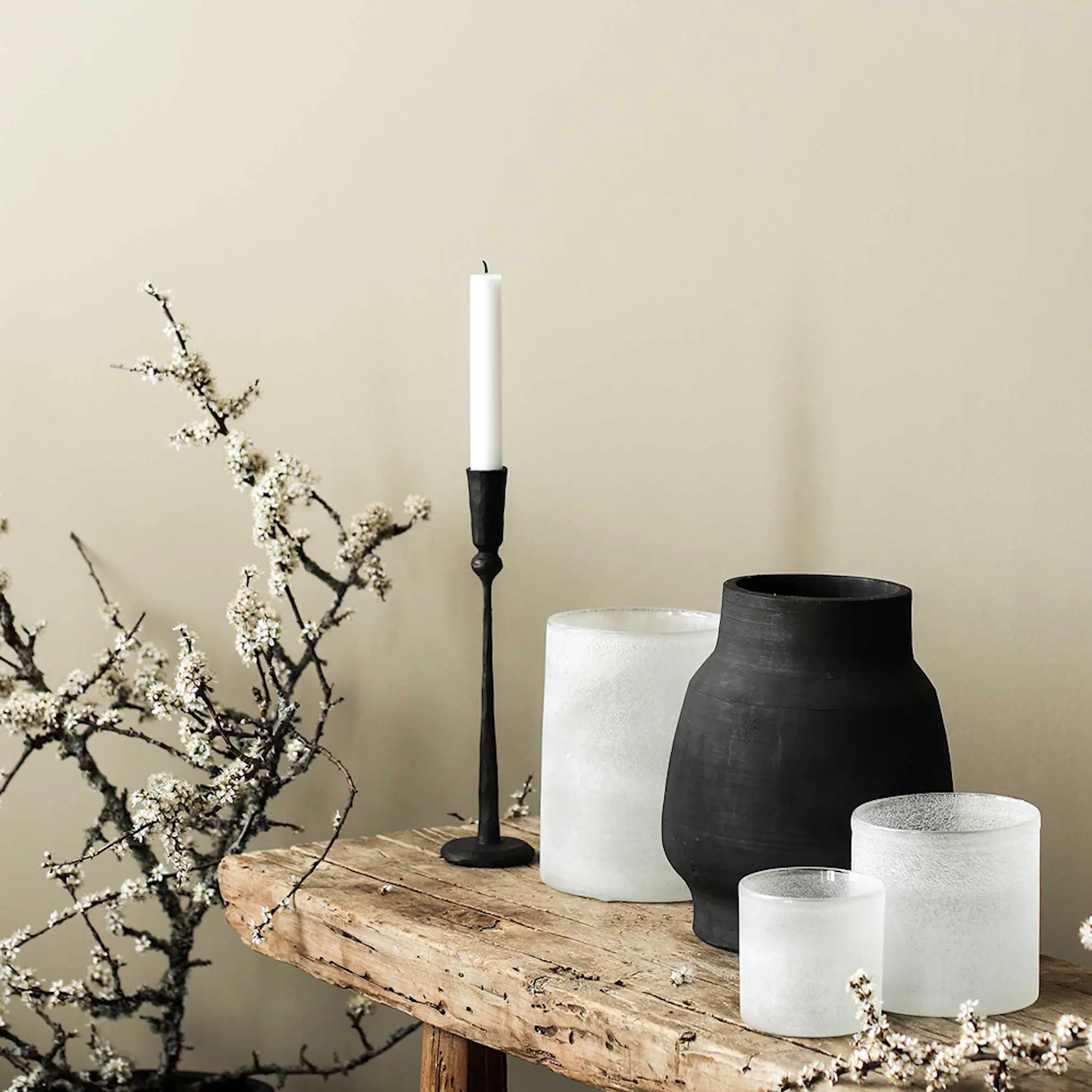 Tell Me More Frost Kynttilälyhty 9x9 cm Valkoinen