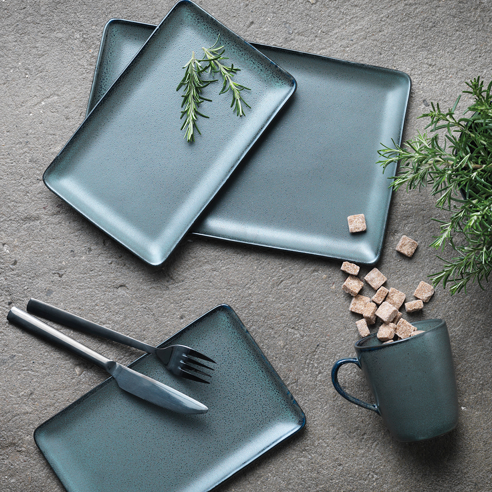 Aida Raw Tallrik rektangulär 31,5x20 cm Northern Green