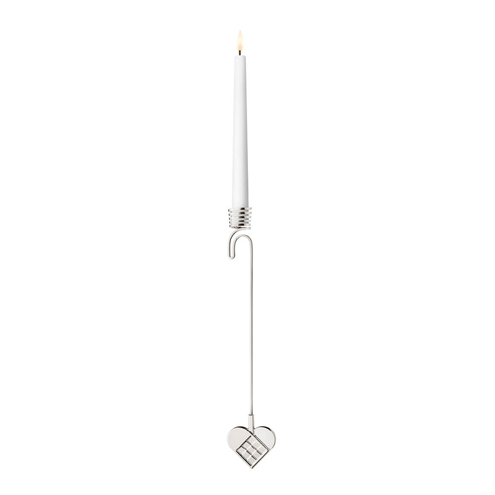 Georg Jensen - Joulu 2025 Kynttilänpidike joulukuuseen Sydän 18 cm Hopea