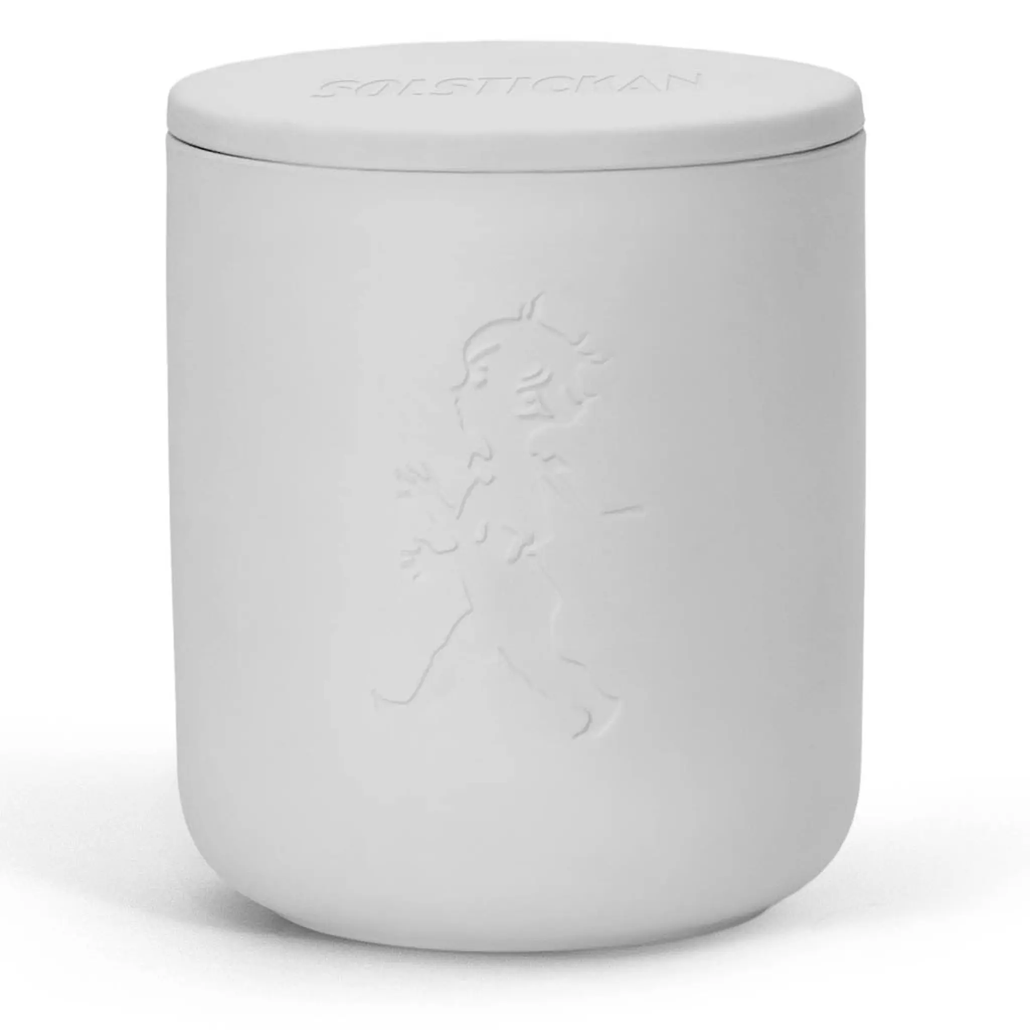 SOLSTICKAN Duftlys i keramikk 9×7,5 cm lys grå (havbris)