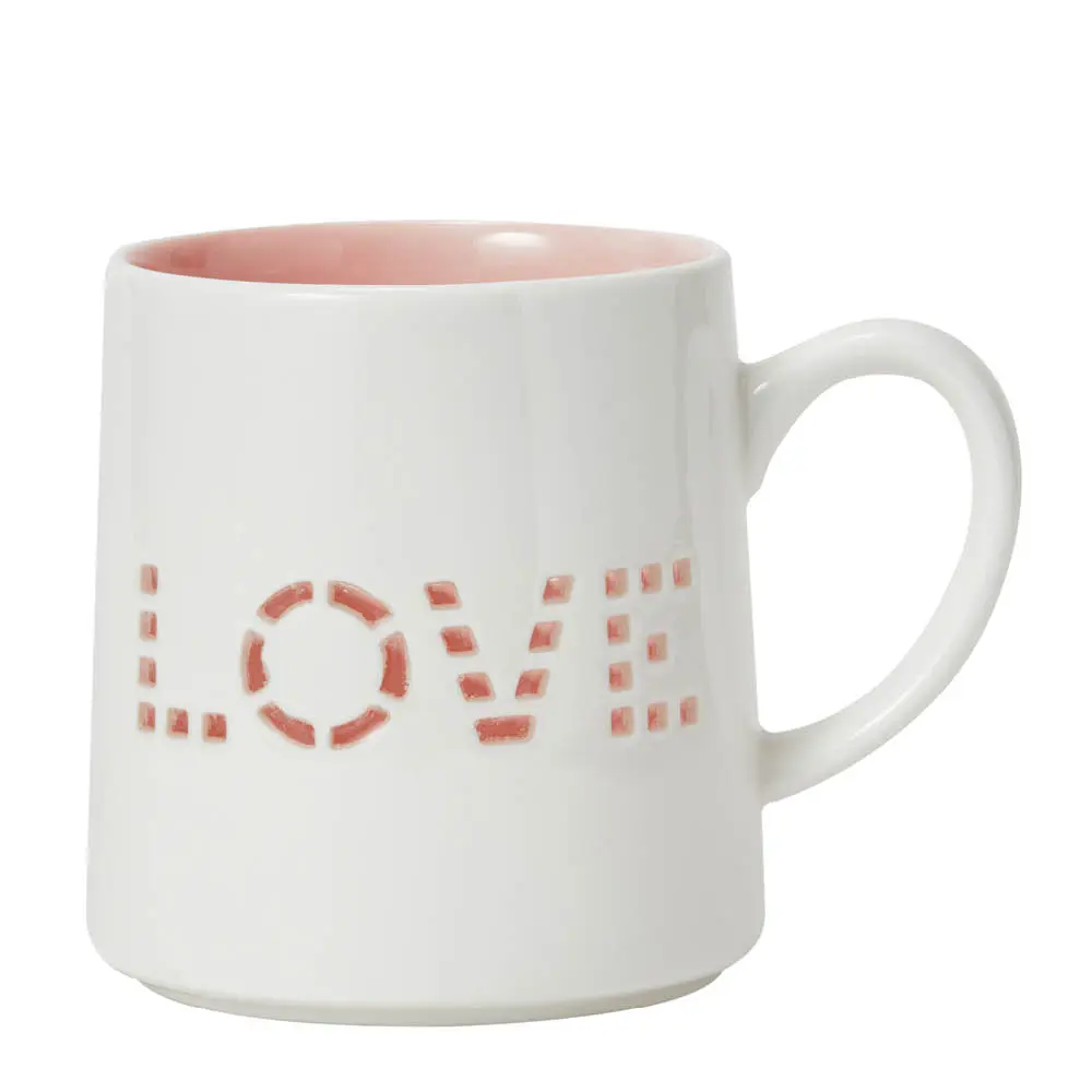 Flora Kuppi Love 40 cl Valkoinen/Roosa