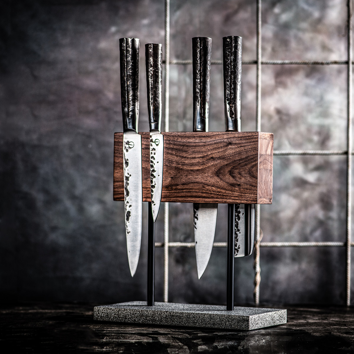 Style De Vie Knivblokk magnetiskt valnøtt