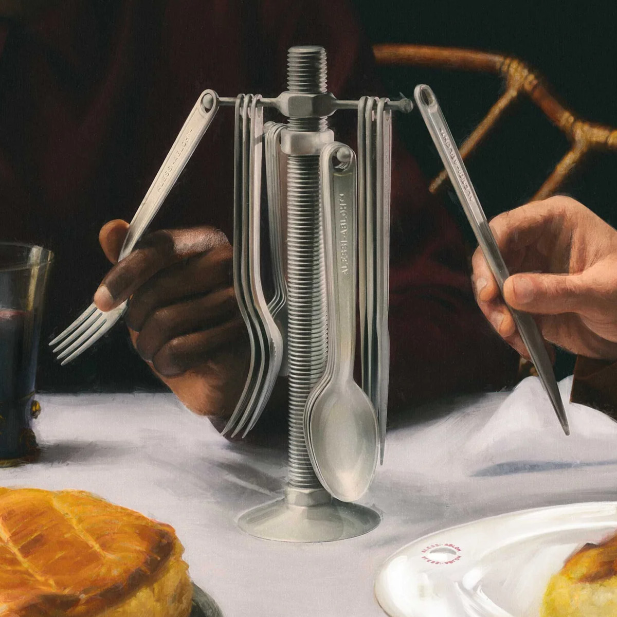 Alessi Conversational Objects bestikksett 16 deler med stativ