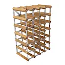 Vinställ 30 flaskor monterad ljus ek