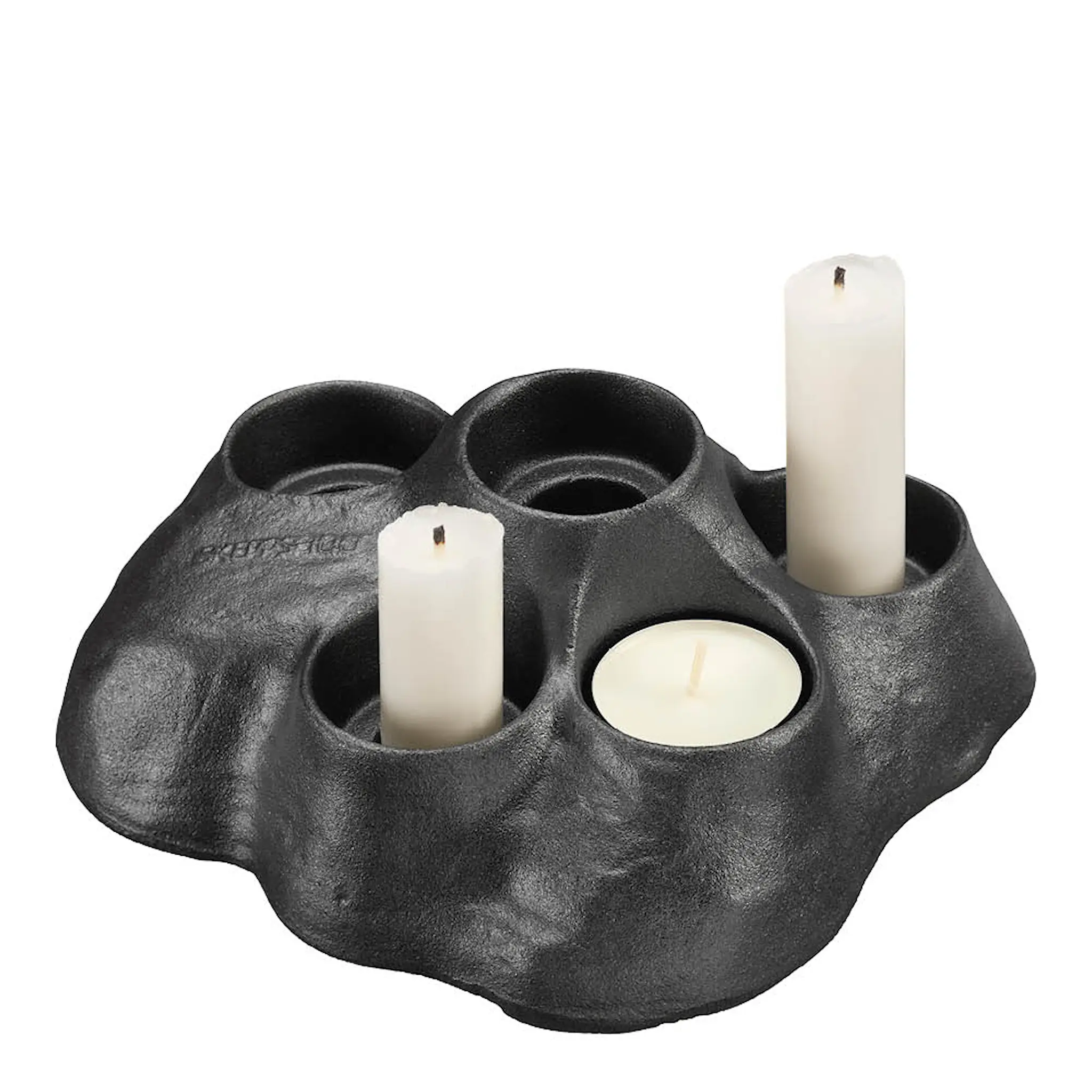 Skeppshult Design ljusstake för ljusstumpar 5 ljus 15x20 cm svart