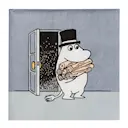 Mumin servetter 33x33 cm 20-pack Muminpappan grå