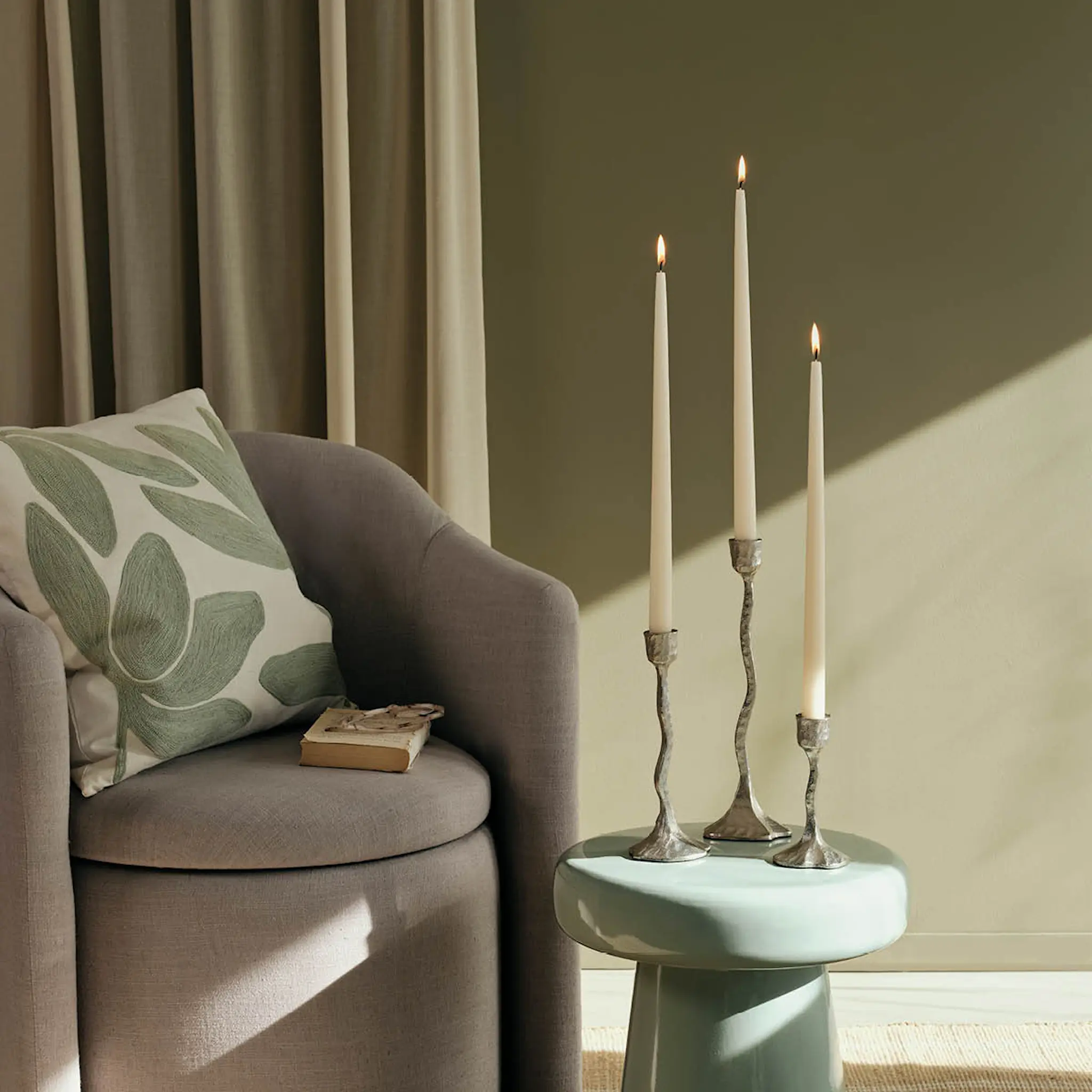 Broste Copenhagen Amy Kynttilänjalka 7,5x15 cm Hopea