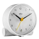 Väckarklocka analog 6,9 cm vit