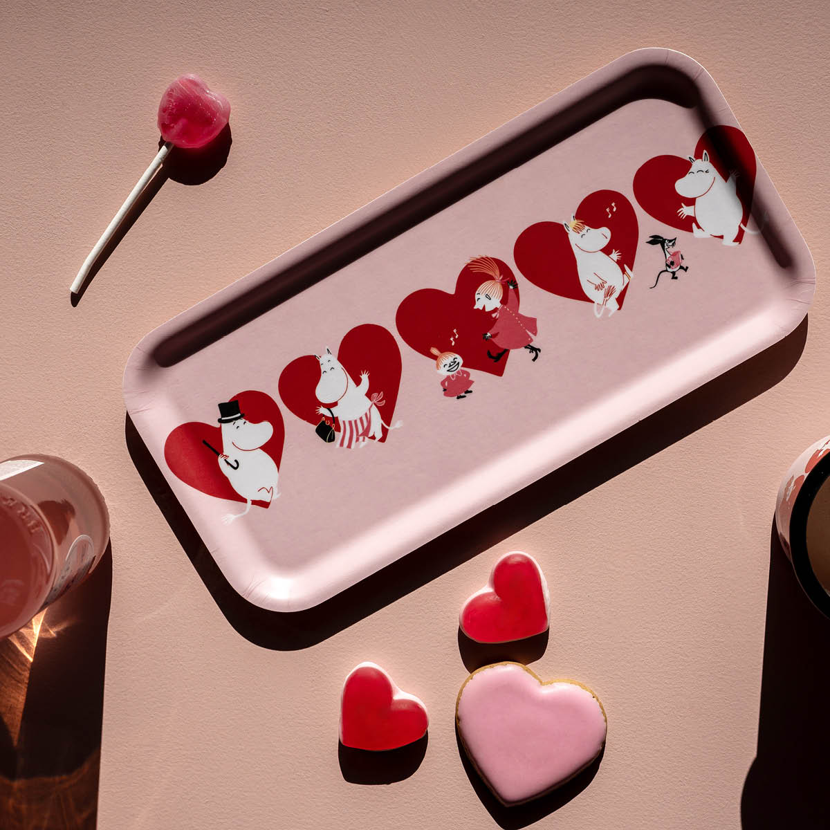 Muurla Mumin bricka 27x13 cm Hjärta