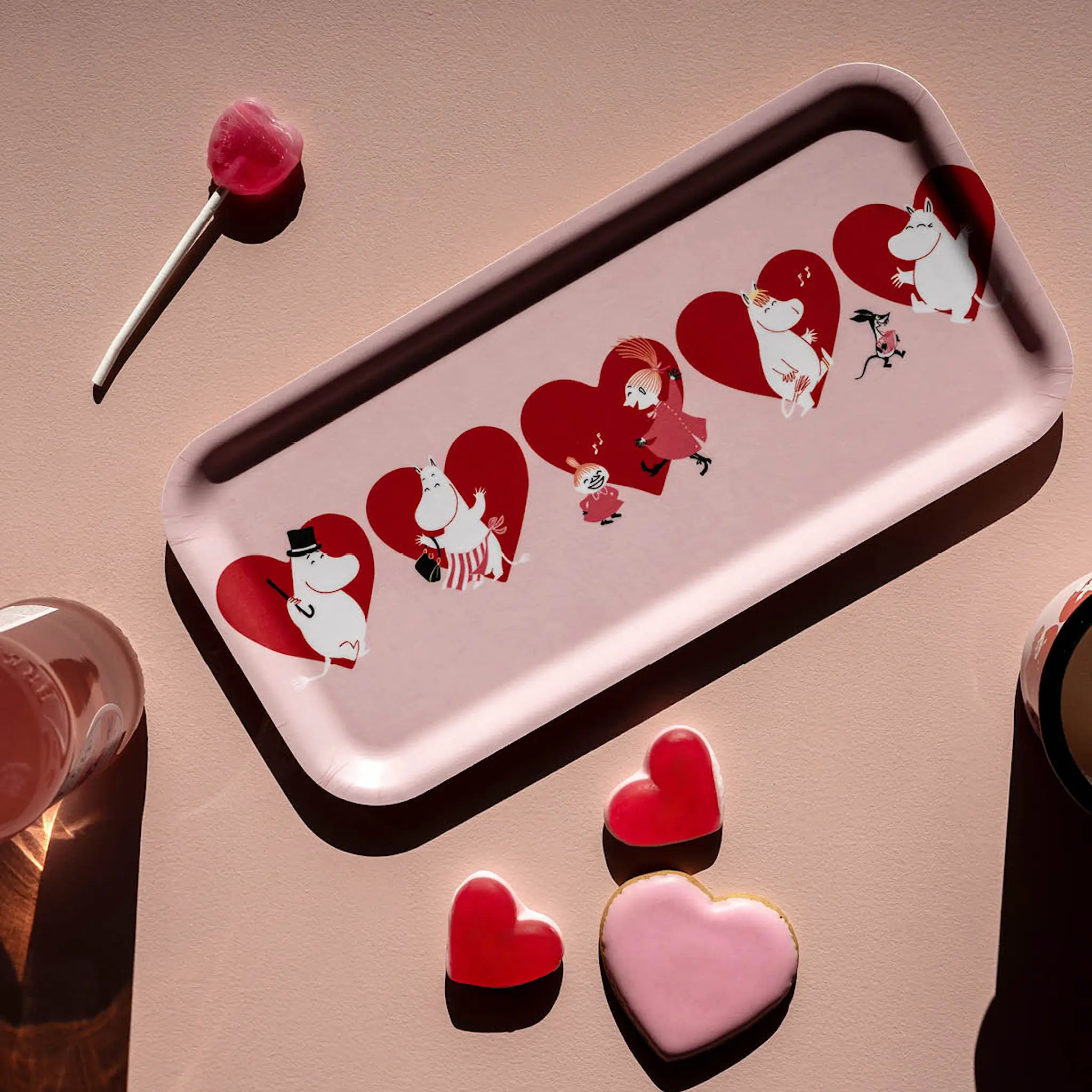 Muurla Mumin bricka 27x13 cm Hjärta