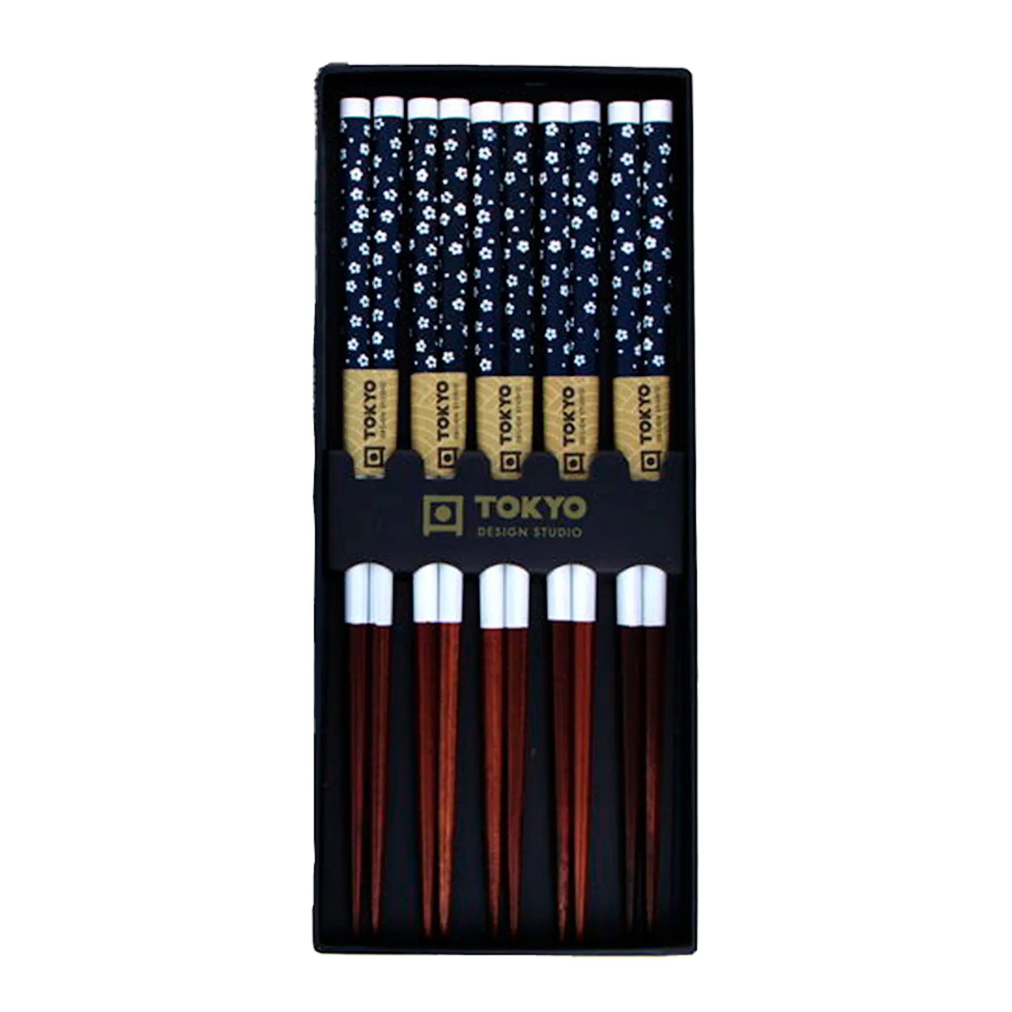 Tokyo Design Studio Ätpinnar Chopstick 5-pack Blå blommor