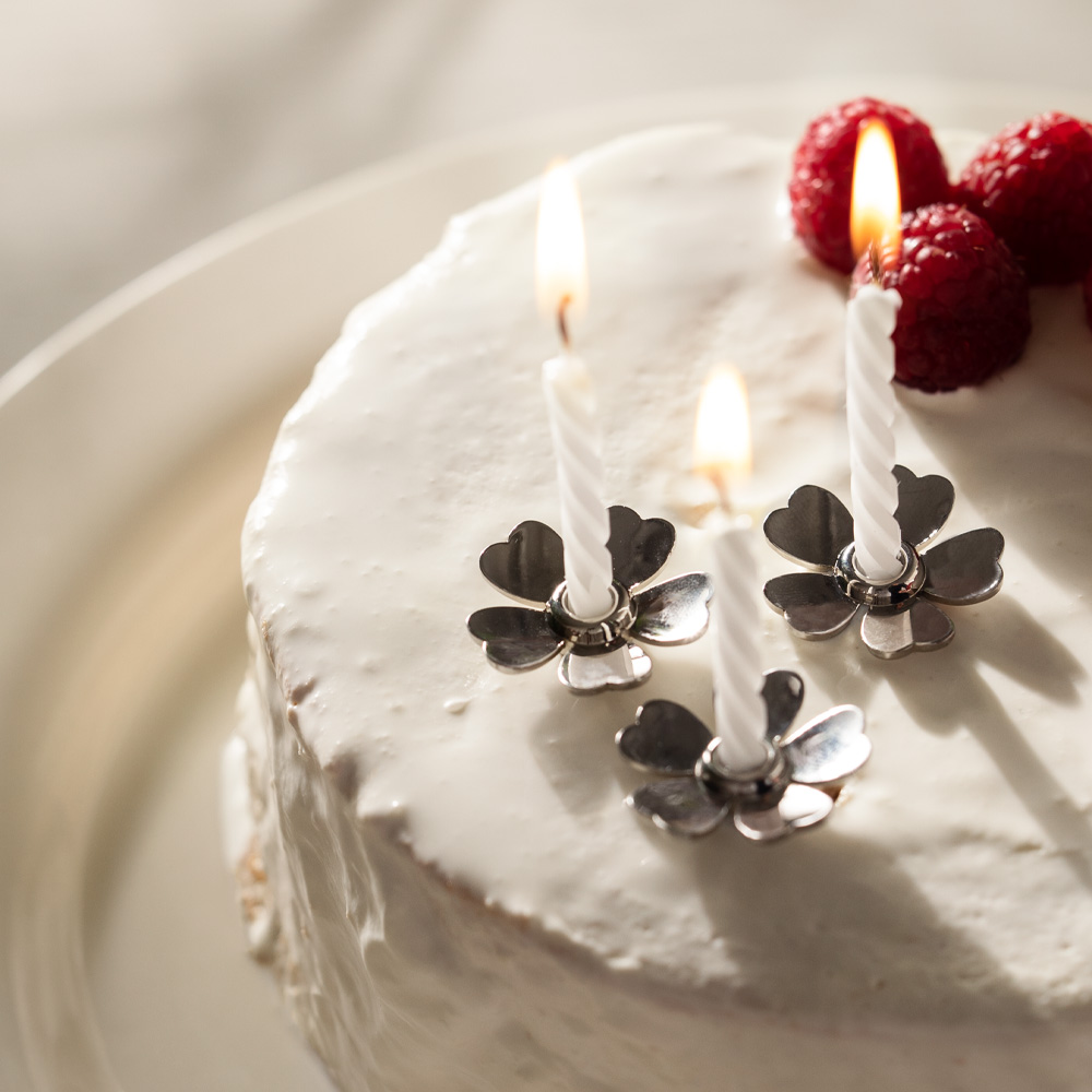 Design House Stockholm Me To You Kakkukynttilän Pidike 3 kpl Hopea