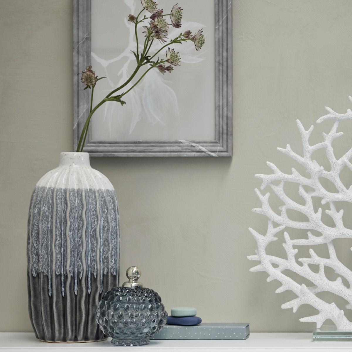 Lene Bjerre Miya burk 11 cm blå