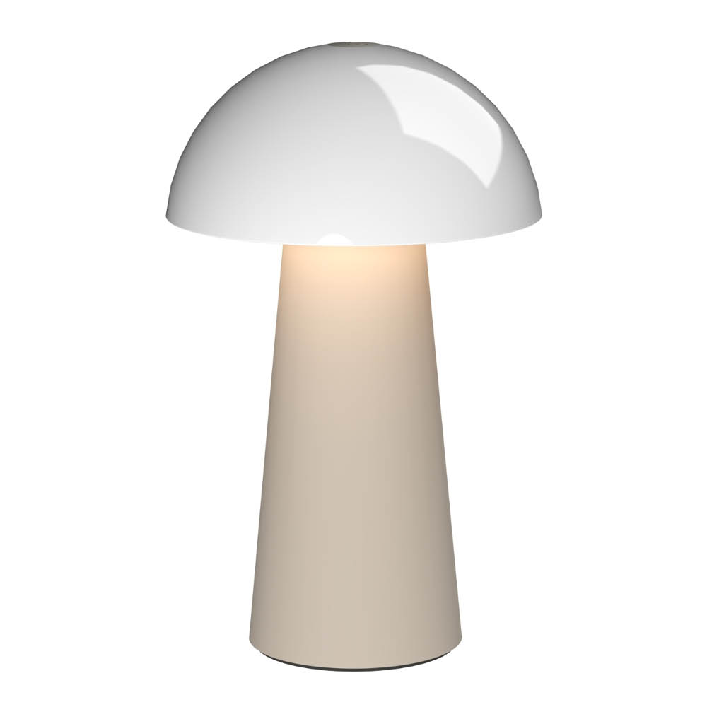 Kreafunk Bello bærbar LED-bordlampe 12x19,6 cm ivory sand