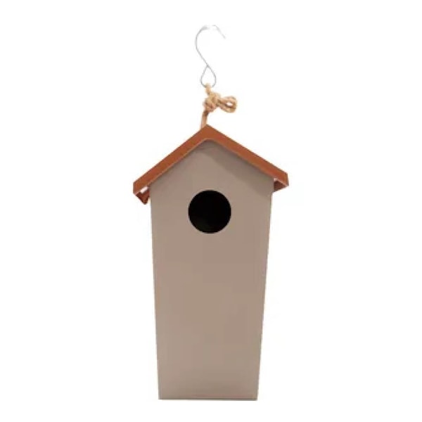 Fågelhus 27 cm taupe terrakotta
