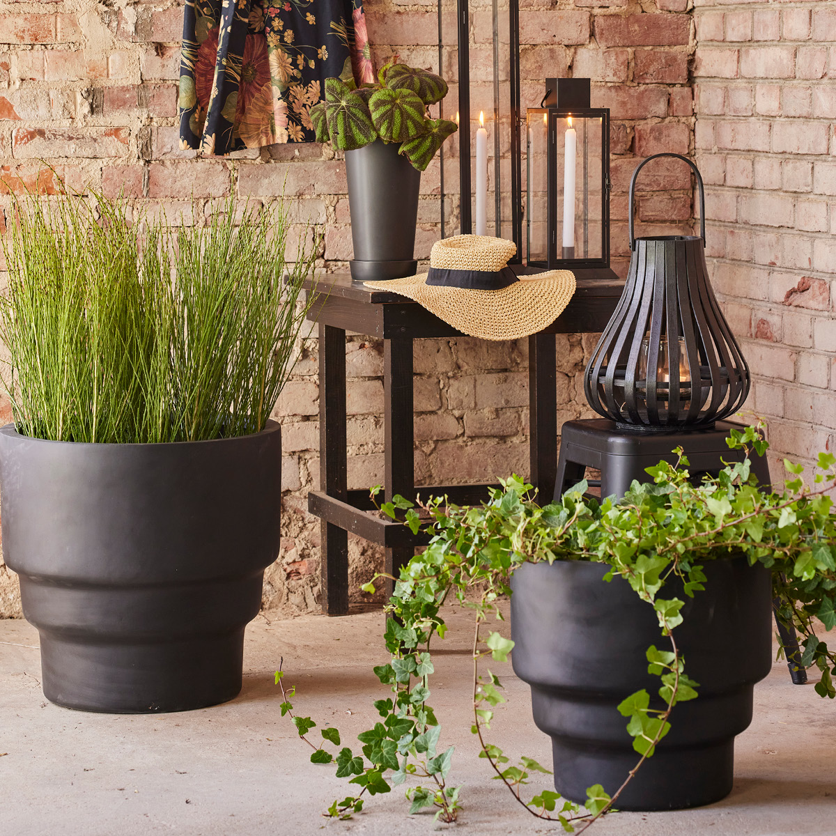 GUS Design Vegas kruka 2-pack 40+50 cm matt svart