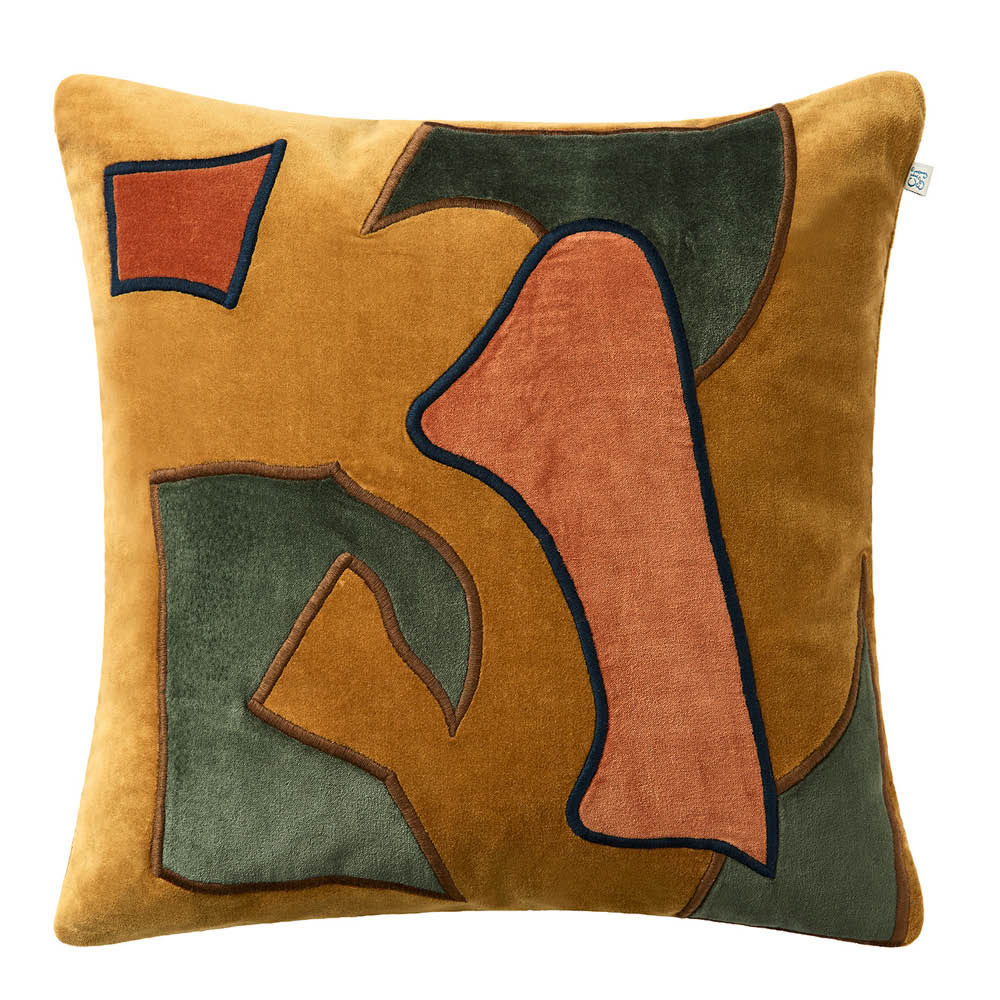 Chhatwal & Jonsson - Dori tyynynpäällinen sametti 50x50 cm Masala Yellow/Multi