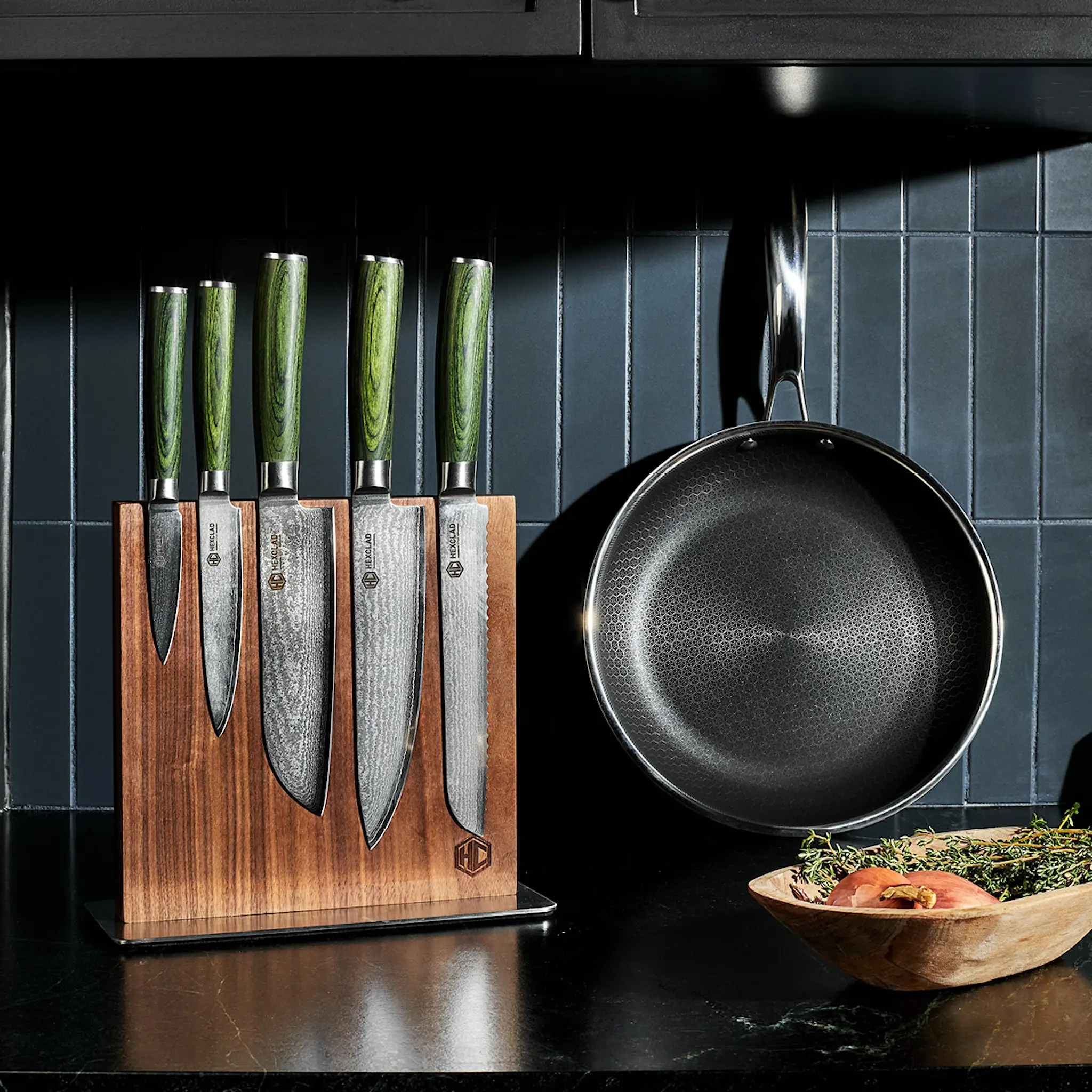 Hexclad Knivblock 23 cm valnöt