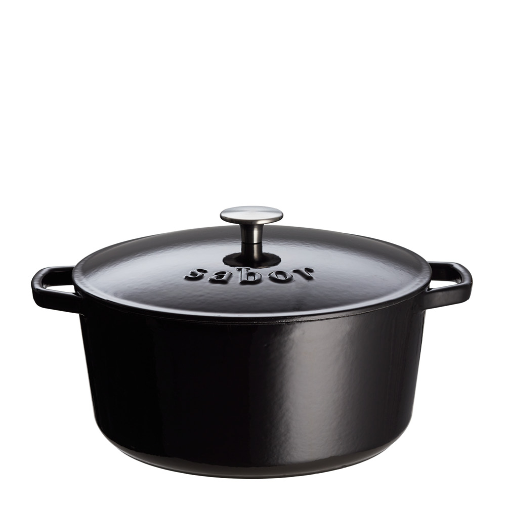 Sabor Sabor Valurautapata 24 cm 4,4 L Musta