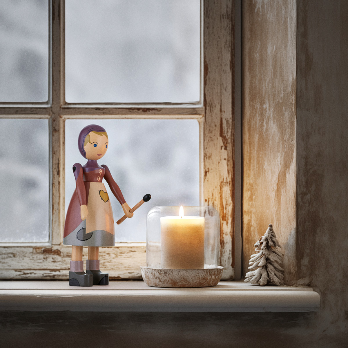 Kay Bojesen Denmark Pieni tulitikkutyttö 14,5 cm