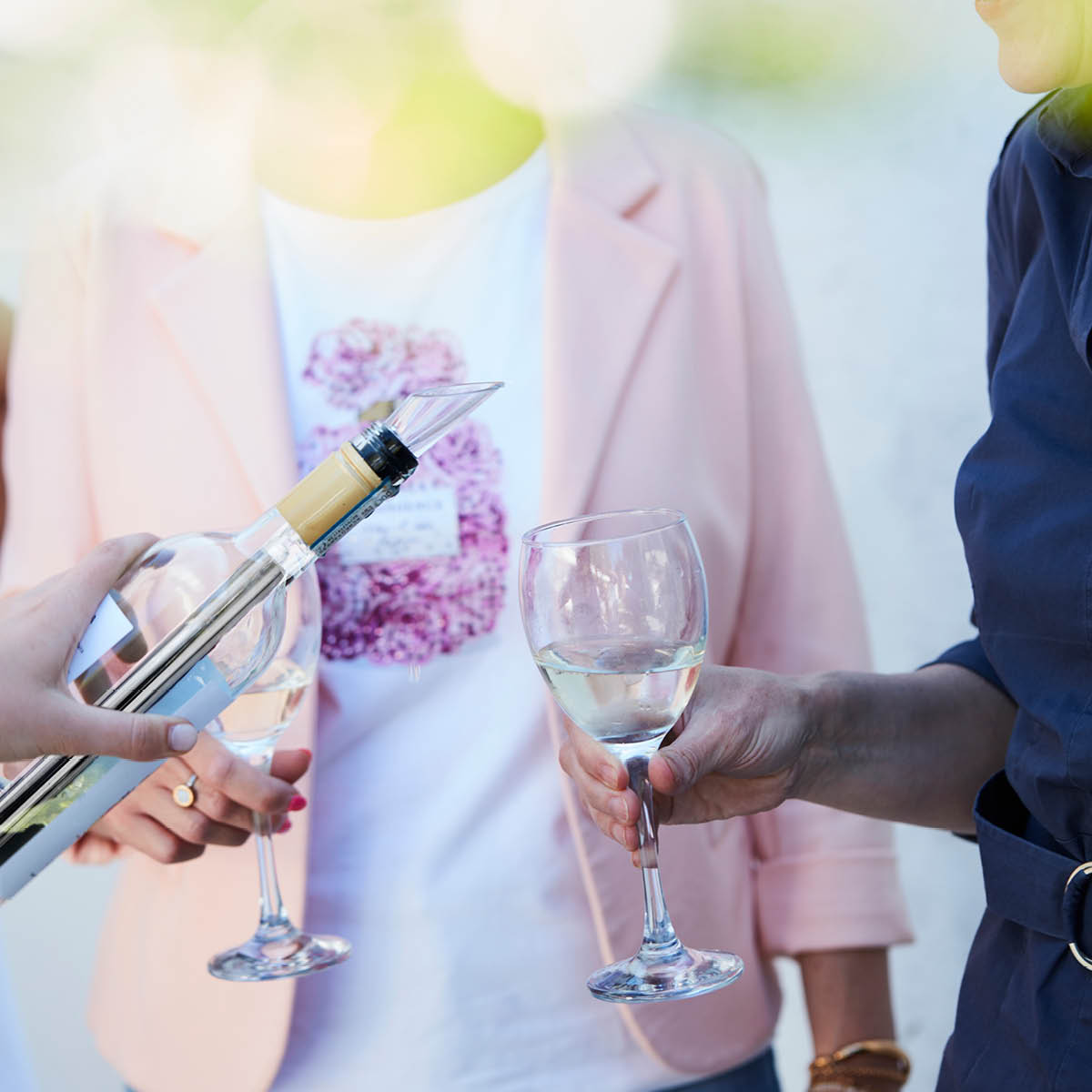 Point Virgule Vinkjøler stav rustfritt stål/akryl 32,5 cm