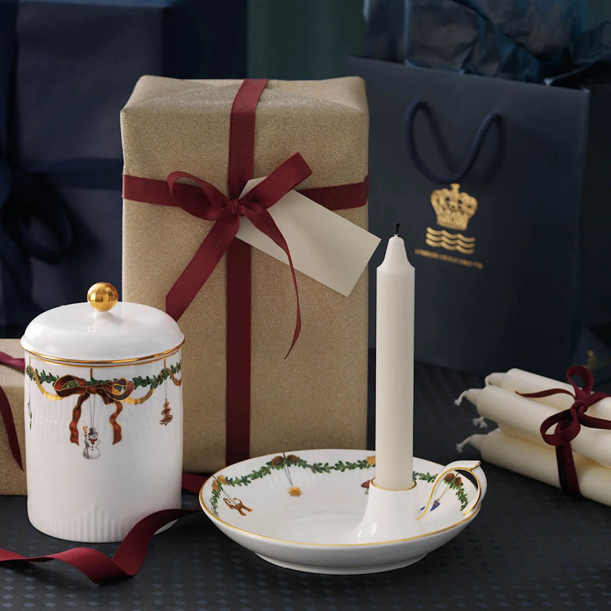 Royal Copenhagen Star Fluted Christmas Ljusstake