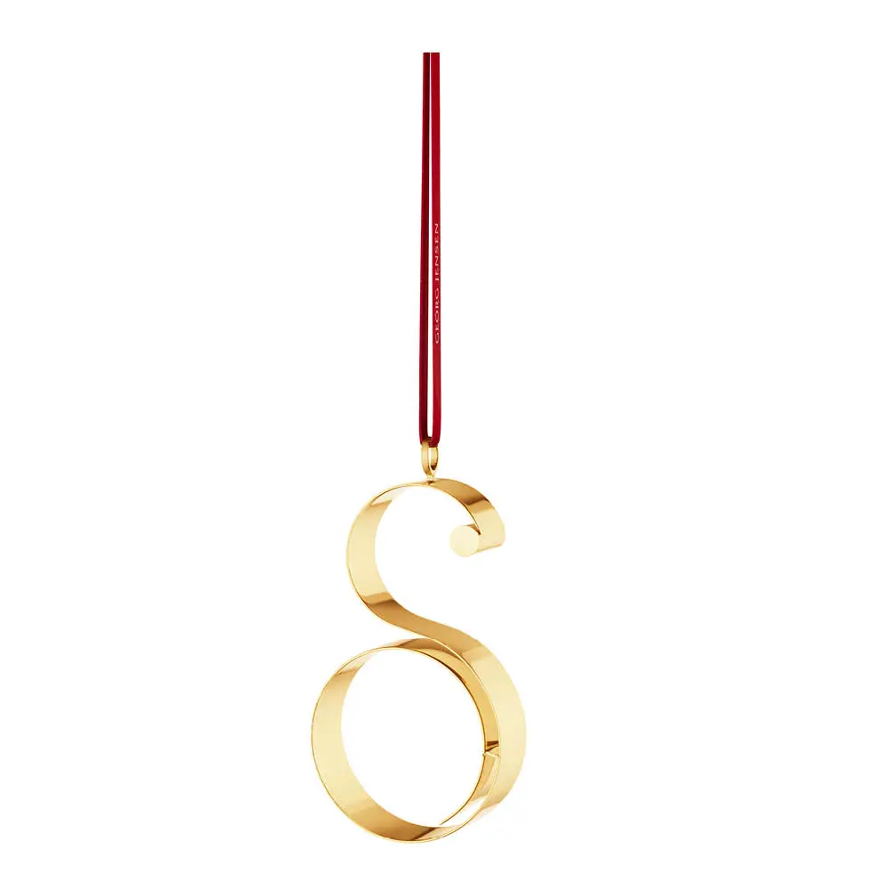 Ornament pyntebokstav S gull