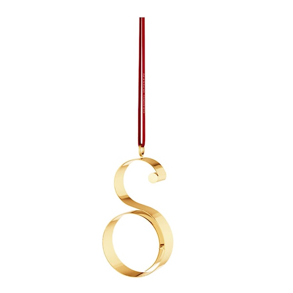 Ornament prydnadsbokstav S guld
