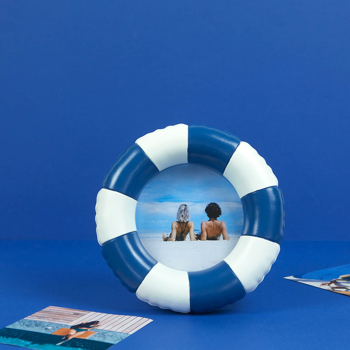 Balvi Floats fotoram 17,2 cm blå/vit