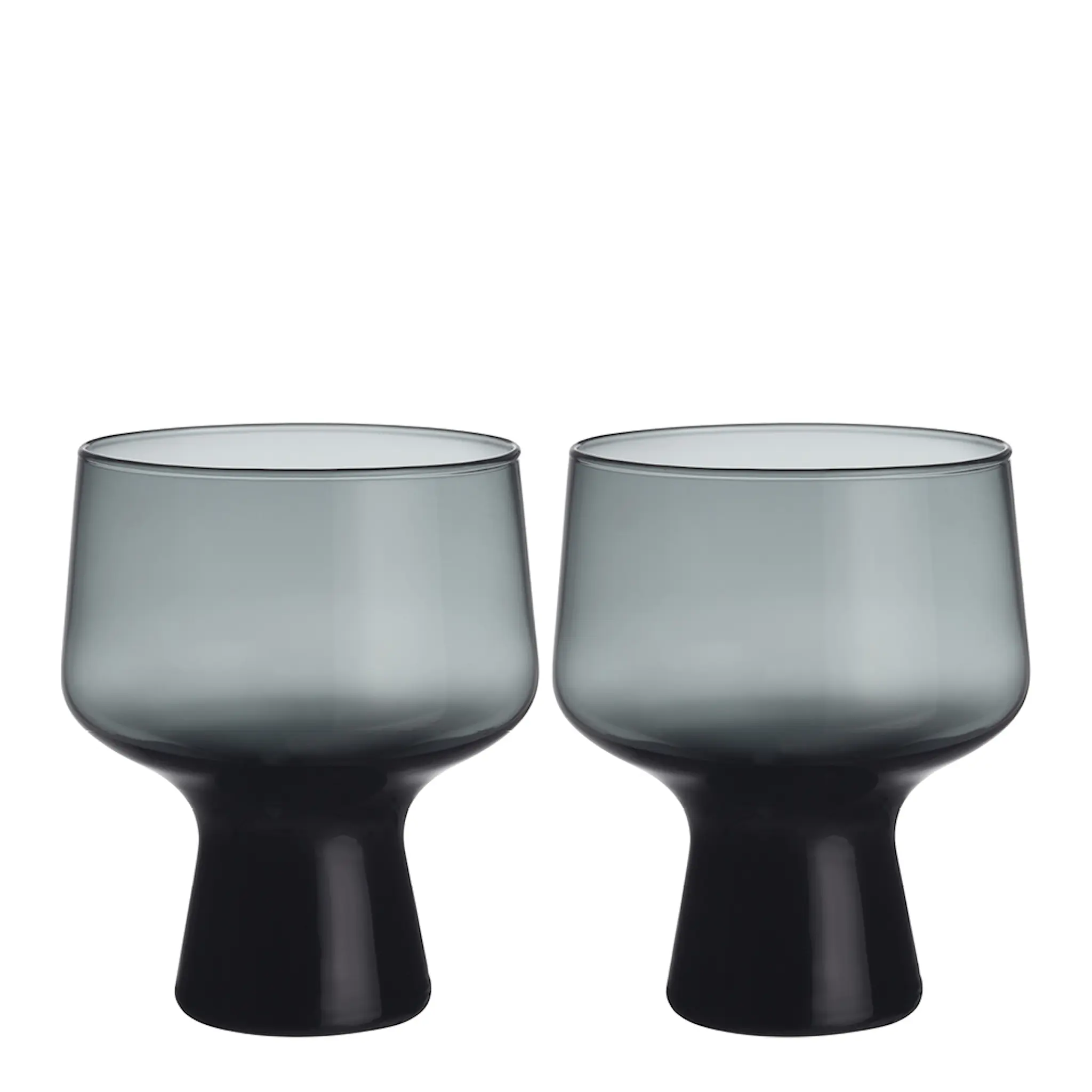 iittala Solare Jalallinen Lasi 29 cl 2 kpl Metallinharmaa