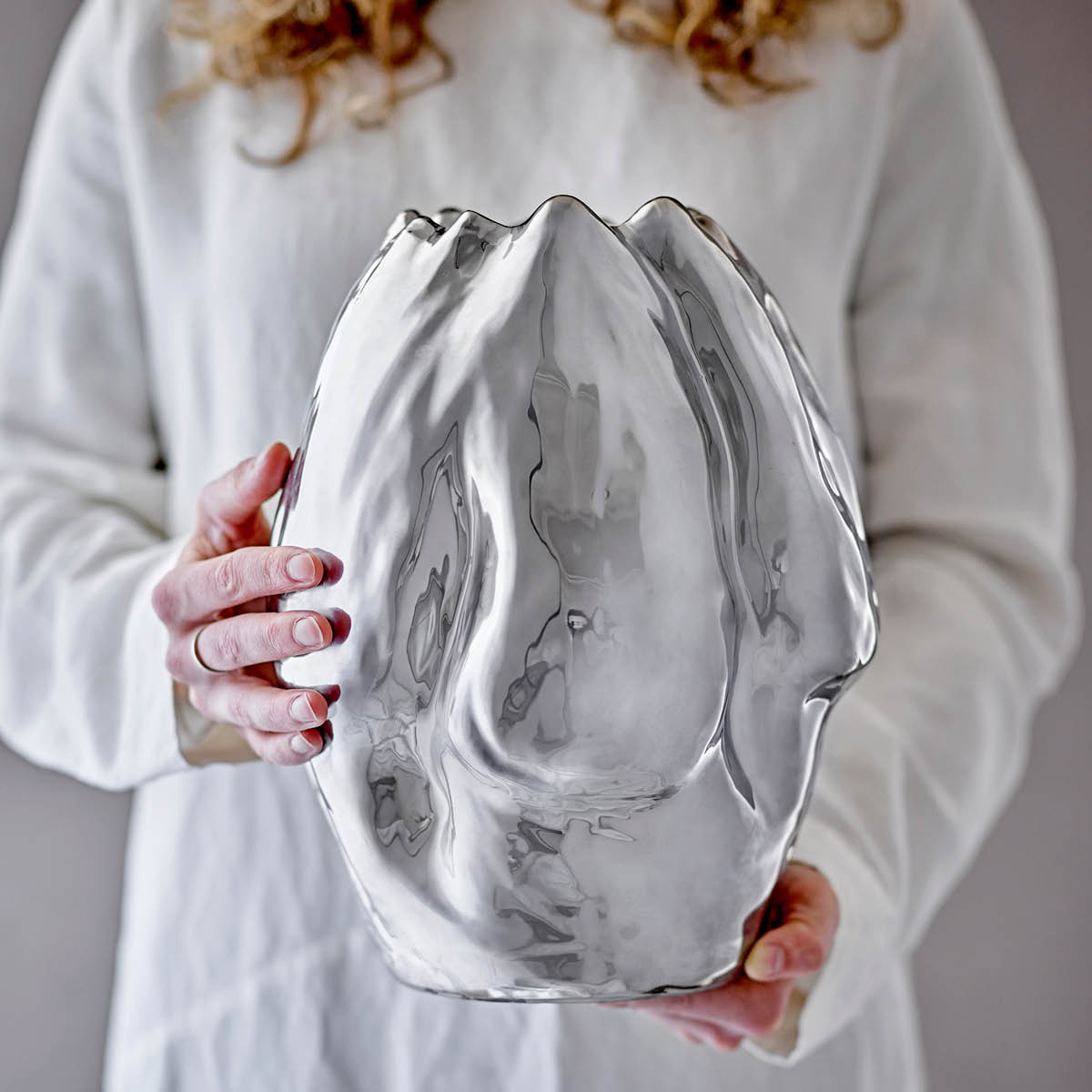 Bloomingville Vas Bobby 29 cm silver