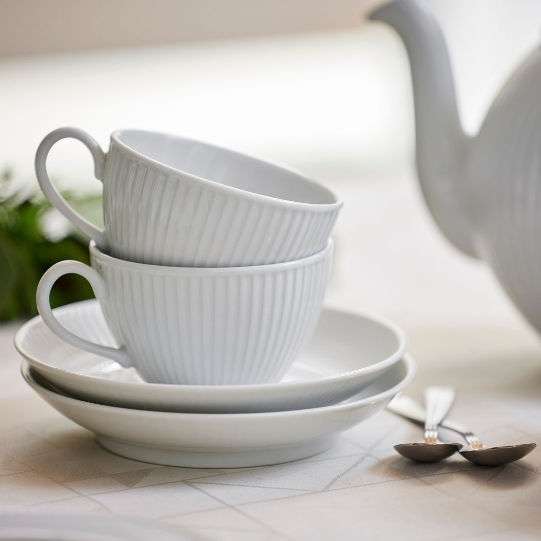 Pillivuyt Plissé kopp 29 cl hvit